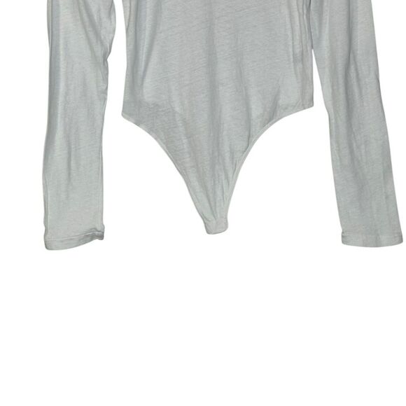 Re/DONE White Long Sleeve Boatneck Bodysuit Tee Shirt | L - Picture 7 of 7